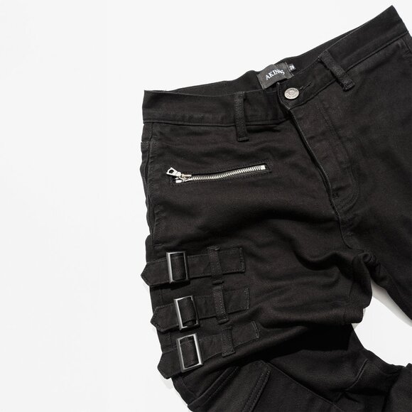 AKINGS Black Omari Stacked Jeans - Picture 4 of 12